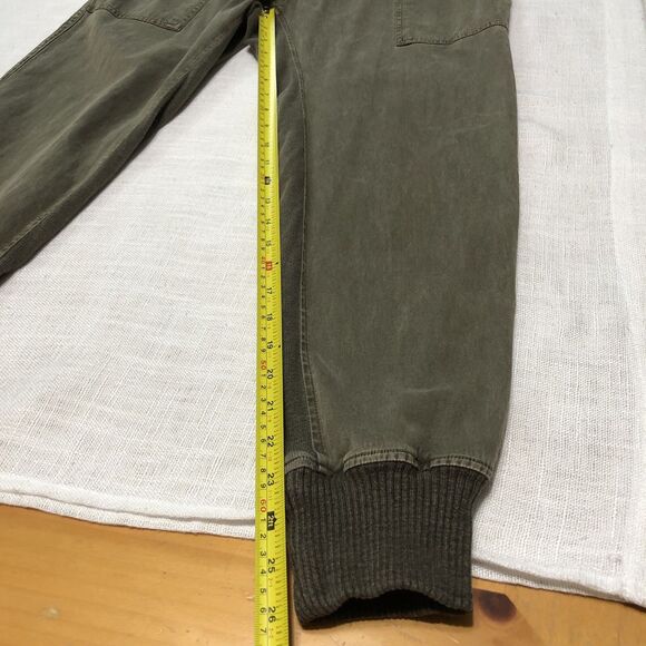 Standard James Perse Pants Women 2| M Olive Jogger Mixed Media Casual Utility - Picture 13 of 15